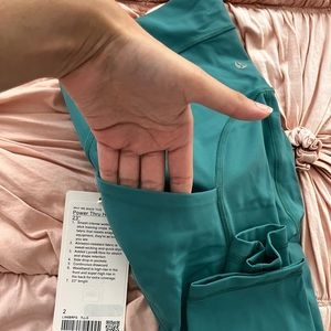power thru high rise crop 23” in real lagoon size 2 lululemon leggings